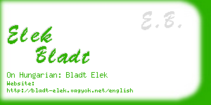 elek bladt business card